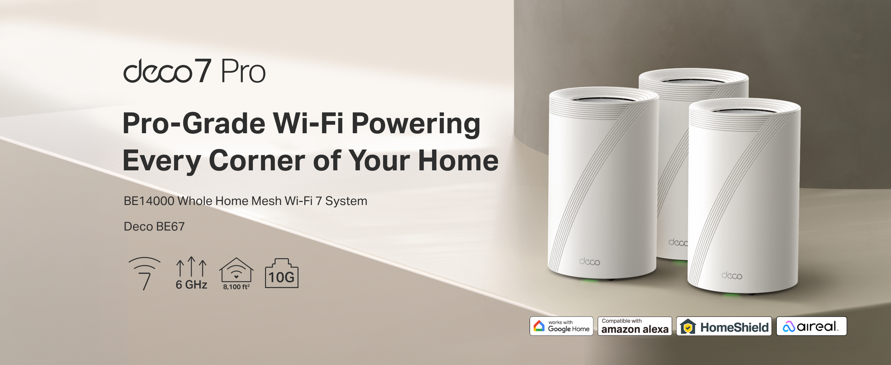TP-Link Deco BE14000 Wi-Fi 7 ルーター メッシュ TP-LINK DECO BE14000 TB WI7 MESH - Micro Center